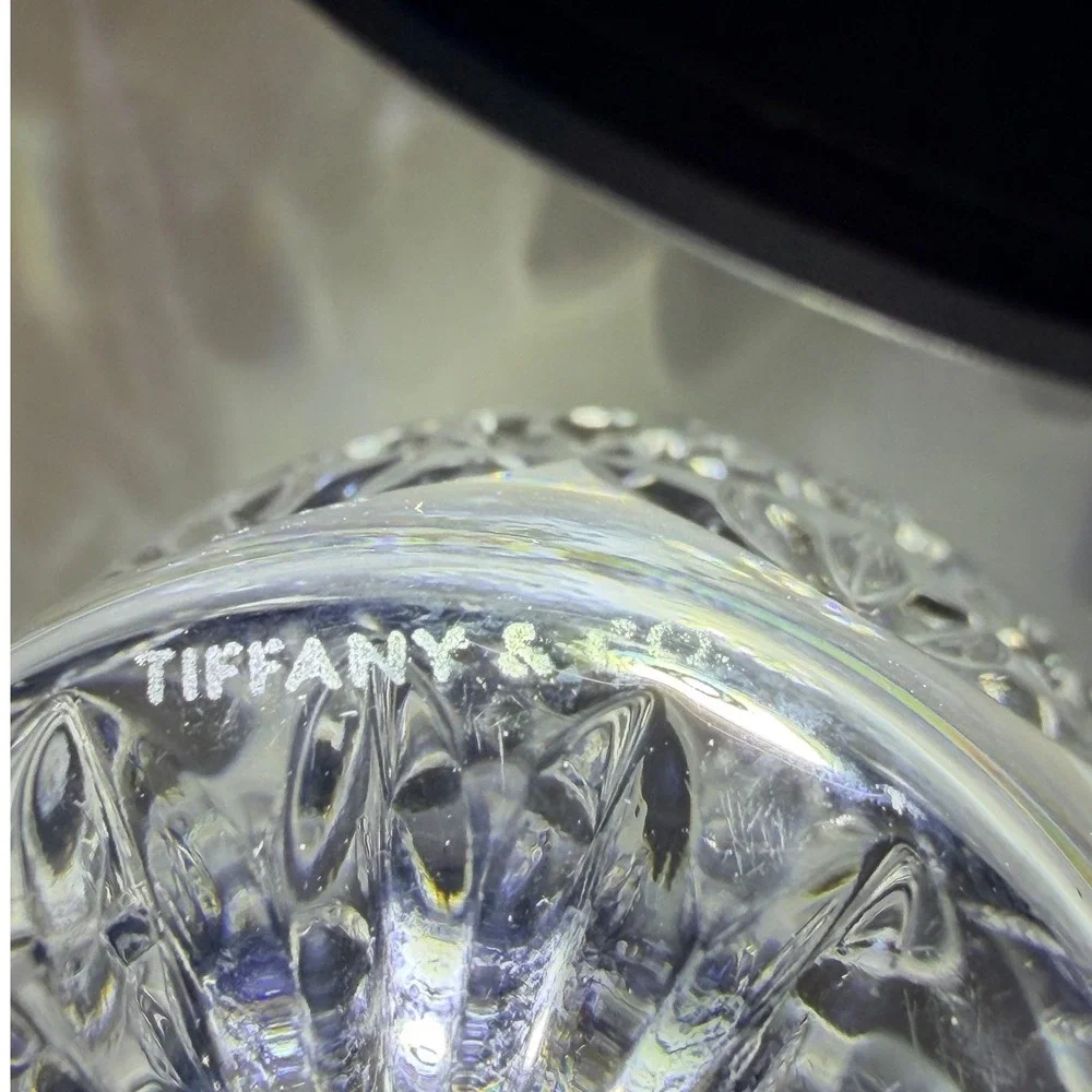 Vintage Signed Tiffany & Co Sybil Cut Crystal Bud Vase 4